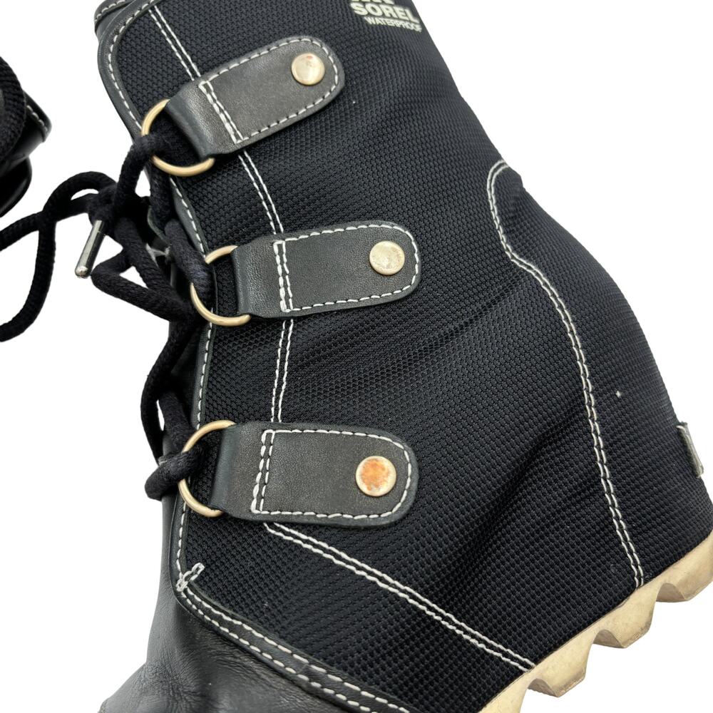 Sorel Joan Of Arctic Mid X Celebration Black Hidden Wedge Winter Boots - Picture 9 of 13